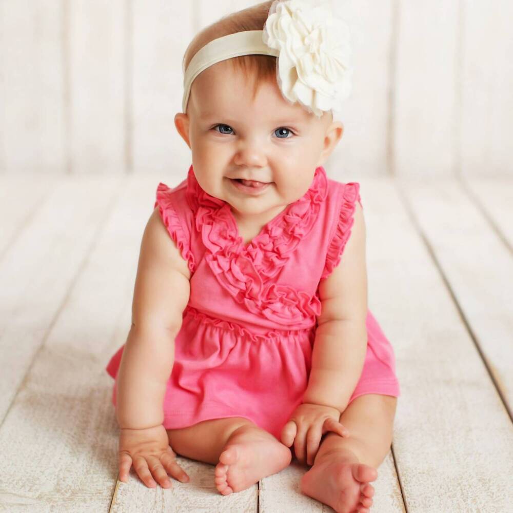 NEW LEMON LOVES LAYETTE baby girls' kelsey set in pink lemonade